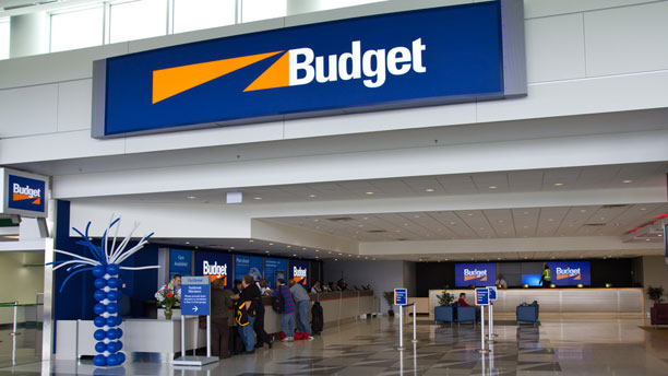 budget rental car airport location